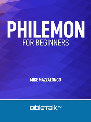 cover image of Philemon for Beginners